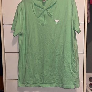 Victoria secret pink/Mint/Neon green with design neckline/Size LG/beautiful